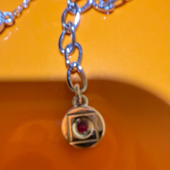 ELLE Sterling Silver Rhodium Plated Faceted Cubic Zirconia 11-CZ Bracelet 925 - Picture 10 of 12